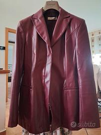 giacca bordeaux pelle