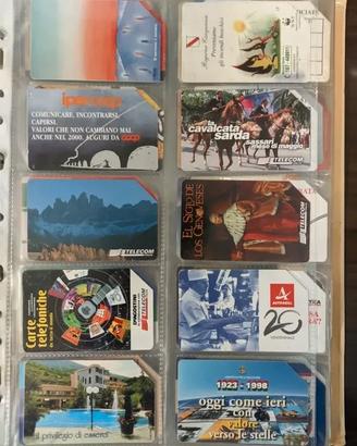 Collezione completa di schede telefoniche