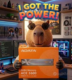 Adata Ace DDR4 32GB (2x16) 3600MHz cl18 - Pc 28800