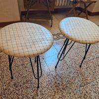 Coppia sgabelli in ferro anni 40/50 