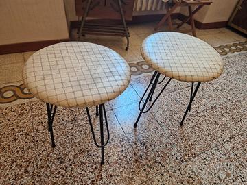 Coppia sgabelli in ferro anni 40/50 