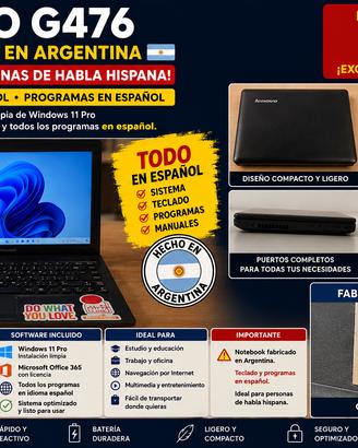 Lenovo G476 – Win 11 – 8GB RAM – SSD – Spagnolo