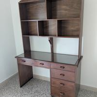 Scrivania/libreria in legno 