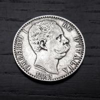 ARGENTO _ 2 lire 1883 1884 1882 ITALIA REGNO