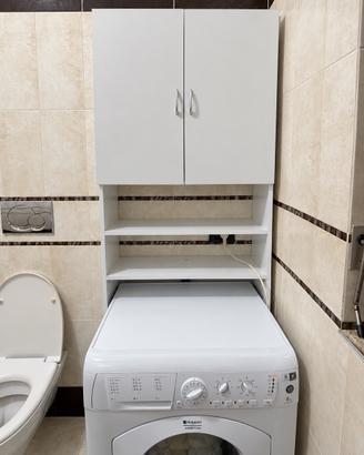 Mobile sopra lavatrice bianco salvaspazio