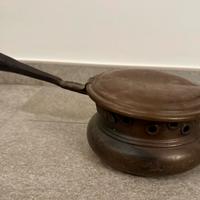 Antico scaldaletto in rame