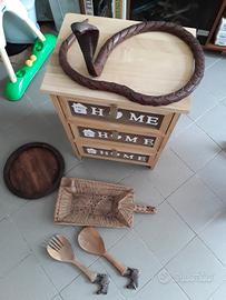 legno Africa oggetti vari