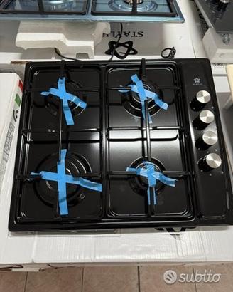 Piano cottura 4fuochi nero nuovo garantito