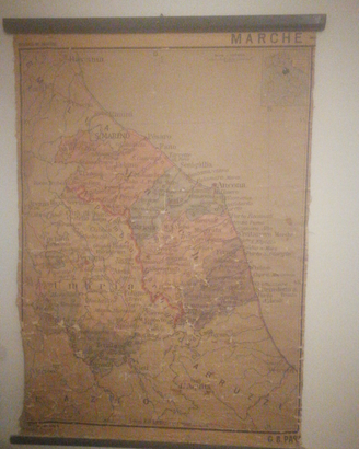 Antica Carta geografica regione marche