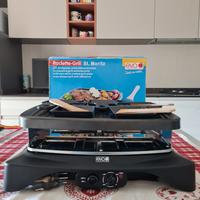 raclette con piastra grill antiaderente 