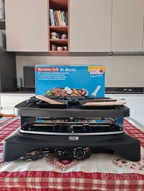 raclette con piastra grill antiaderente 