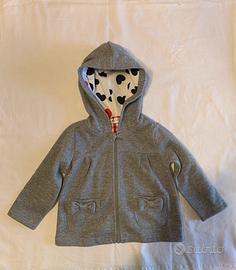 Felpa bambina grigia