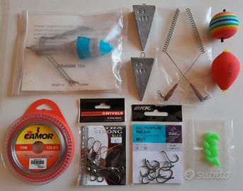 Lotto attrezzatura per la pesca col vivo