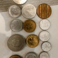 monete ita da 5,10,20,50 e100 lire. monete europee