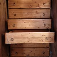 Cassettiera da incasso 6 cassetti legno massello