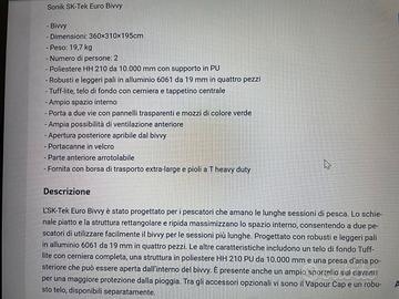 attrezzatura carpfishing tenda motore gommone