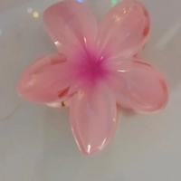 Mollettone a fiore per capelli rosa