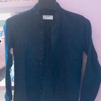 Camicia lino blu bambino 7 anni