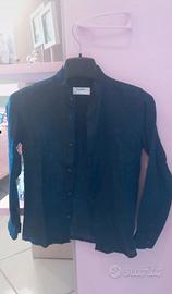 Camicia lino blu bambino 7 anni