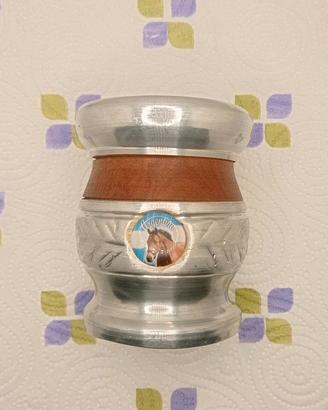 Mate Argentino Artigianale in Legno e Alluminio