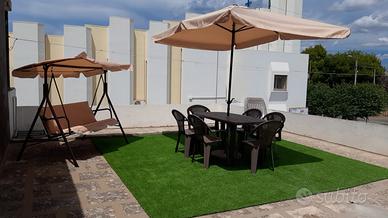 App 6/8p a 100m mare in centro Mancaversa-gallip