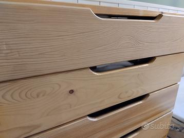 Cassettiera in pino massello