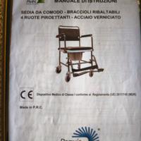sedia con wc per invalidi ed anziani 