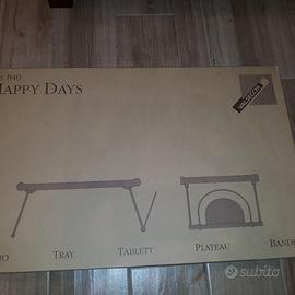 Valsecchi Vassoio da Letto Pieghevole, Ciliegio