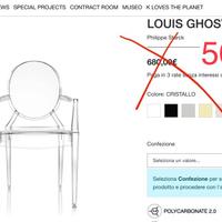 4 SEDIE KARTELL LOUIS GHOST.