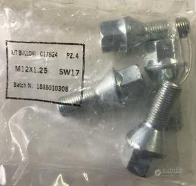 16 bulloni M12x1.25 lunghezza 2,8 cm