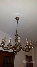 lampadario Rame-Bronzo 6 Bracci 12 luci