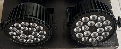 Par led RGBW 18 led - 4 pezzi
