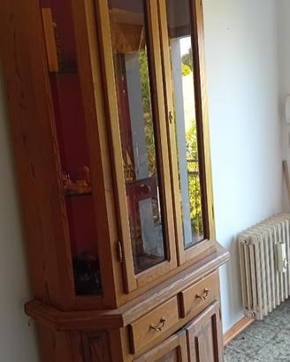 Vetrina in Legno Massello di Castagno