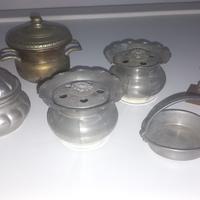 7 Oggetti Vintage in Peltro soprammobili