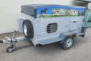 Carrello Rimorchio trasporto cani e animali vivi