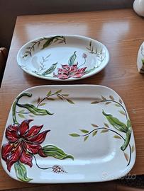 vassoi e 3 recipienti porta spezie