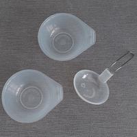 2 ciotoline in plastica trasparente con mestolo 