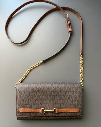 Borsa Michael Kors Tracolla Logo MK Marrone