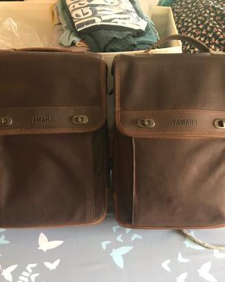 Coppia Sacche laterali cuoio Yamaha