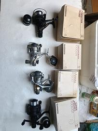 mulinelli da pesca Shimano e daiwa