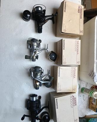 mulinelli da pesca Shimano e daiwa
