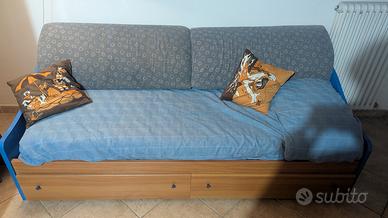 Letto singolo con 2 cassetti