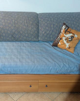 Letto singolo con 2 cassetti