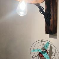 Applique artigianale stile industrial