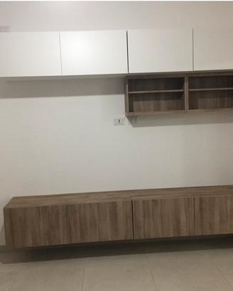 Parete attrezzata ikea per salone come nuova