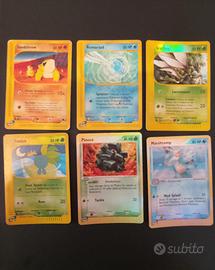 Lotto carte pokemon vintage reverse aquapolis ecc
