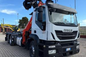 IVECO STRALIS 480 SCARRABILE CON GRU E POLIPO