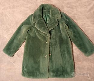 Pelliccia sintetica verde petrolio - Morbidissima 