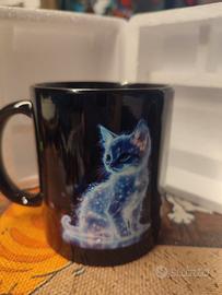 tazza mug nuova stile gatto fantasy fronte retro 
