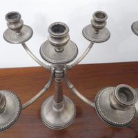 Coppia Candelabri 5 Luci Argento 800